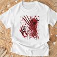 ブラッドシャツ ブラッディスプラッター ハロウィン 血 ステンド グラフィック Tシャツ 高齢者への贈り物