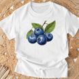 ブルーベリー愛好家のためのブルーベリーデザイン Tシャツ 高齢者への贈り物