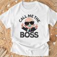 ベイビー・ボス「コール・ミー・ボス」ライク・ア・ボス・キッズ Tシャツ 高齢者への贈り物