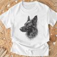 ベルギーシェパード 犬 グラフィック ペットアート ベルギーシェパード Tシャツ 高齢者への贈り物