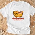 ホットドッグ 猫 かわいい 和 面白い 食べ物 動物 長袖tシャツ Tシャツ 高齢者への贈り物