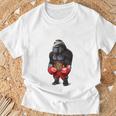 ボクシング チャンピオン ゴリラ ボクサーファイター Tシャツ 高齢者への贈り物