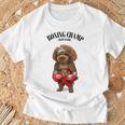 ボクシングチャンピオン プードル ドッグファイター Tシャツ 高齢者への贈り物