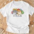 ボンレス犬とボンレス猫 のんびり Tシャツ 高齢者への贈り物