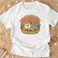 ボンレス犬とボンレス猫 ハンバーガー Tシャツ 高齢者への贈り物