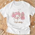 マイメロディ でんわ ライトカラー Tシャツ 高齢者への贈り物