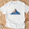 マッターホルン山 ツェルマット ハイキング スイス ギフト 長袖tシャツ Tシャツ 高齢者への贈り物