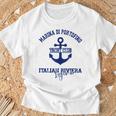 マリーナ・ディ・ポルトフィーノ イタリアン リビエラ ヨットクラブ ボートバケーション Tシャツ 高齢者への贈り物