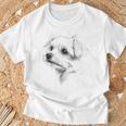 マルチーズ 犬 グラフィック ペット アートワーク マルチーズ Tシャツ 高齢者への贈り物