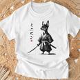 ミニチュアピンシャー 侍戦士 日本の浮世絵 アートドッグ Tシャツ 高齢者への贈り物