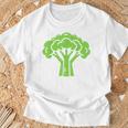 ミニマリスト かわいい ブロッコリー シンプルな野菜 ブロッコリー Tシャツ 高齢者への贈り物
