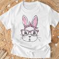 メガネをかけたウサギ ウサギ好き うさぎ好き うさぎの飼い主 おもしろ うさぎ 兎 Tシャツ 高齢者への贈り物