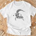 ヤモリ モチーフ 爬虫類 トカゲ テラリウム Tシャツ 高齢者への贈り物