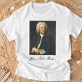ヨハン・セバスティアン・バッハ 作曲家 クラシック音楽 Bach Composer Classical Music Tシャツ 高齢者への贈り物