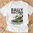 メンズ ラリーレース 父 ファニー ラリーカー レーシング お父さん Tシャツ 高齢者への贈り物