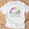 レトロ ヴィンテージ ツェッペリン 飛行船 航空 飛行船 メンズ レディース キッズ 長袖tシャツ Tシャツ 高齢者への贈り物