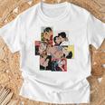 レトロコミックキス、コラージュ、ビンテージポップアートキスコミックスタイル 長袖tシャツ Tシャツ 高齢者への贈り物