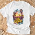 ロサンゼルス カリフォルニア サンセット スカイライン アーバン お土産 Tシャツ 高齢者への贈り物