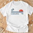 ヴィンテージ ラハイナ マウイ ハワイ ビーチ レトロ ハワイアン 70年代ギフト Tシャツ 高齢者への贈り物
