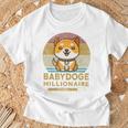 ヴィンテージ 面白い Baby Doge Millionaire Miner Baby Doge 長袖tシャツ Tシャツ 高齢者への贈り物