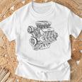 ヴィンテージエンジンブロック – メンズカー&メカニックガレージグラフィック Tシャツ 高齢者への贈り物