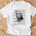 ヴォルフガング・アマデウス・モーツァルト 作曲家 ピアニスト モーツァルト 楽譜 Tシャツ 高齢者への贈り物