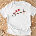 三味線 バレンタインデー ミュージシャン 結婚記念日 Tシャツ 高齢者への贈り物
