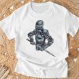 中世の兵士 騎士 戦士 ギフト 男性 女性 子供 男の子 Tシャツ 高齢者への贈り物