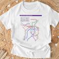京都日本地下鉄鉄道おみやげ路線図 Tシャツ 高齢者への贈り物