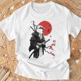 侍戦士 鳥 日本 アニメ グラフィックデザイン Tシャツ 高齢者への贈り物