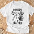 初めての父の日 Together Beer First Time Dad Tシャツ 高齢者への贈り物