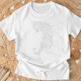 吠える虎 日本の浮世絵スタイル Tシャツ 高齢者への贈り物