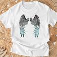 天使の羽 バックプリント Tシャツ 高齢者への贈り物