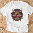 妖怪はにゃおにマスク 日本の悪魔 鬼鬼 鬼 鬼 おにマスク Tシャツ 高齢者への贈り物