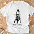 恋人はオートバイ カフェレーサー スクランブラー クラシックバイク ネイキッドバイク Tシャツ 高齢者への贈り物