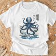日本のタコ浮世絵 海の美 木版画 Tシャツ 高齢者への贈り物