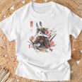 日本アート うさぎ 忍者 浮世絵 アニメスタイル サムライラビット Tシャツ 高齢者への贈り物