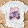 東京 日本 桜 夜景 お土産 Tシャツ 高齢者への贈り物
