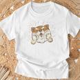柴犬 かわいい いぬ 子犬 ペット おもしろ 動物 アート イラスト 長袖tシャツ Tシャツ 高齢者への贈り物