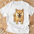 柴犬 犬 ムキッ ムキ顔 水彩 我慢の限界 怒る犬 イラスト おもしろ 長袖tシャツ Tシャツ 高齢者への贈り物