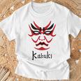 歌舞伎 日本の伝統芸能 隈取 化粧 京都 Tシャツ 高齢者への贈り物
