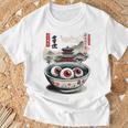 浮世絵ジャパン オカルトホラー ハロウィン 妖怪ラーメン エステ Tシャツ 高齢者への贈り物