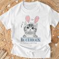 猫 面白い ネコ 可愛い うさぎ 猫好きにお勧め うさ耳ねこ Tシャツ 高齢者への贈り物