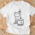 猫ねこネコ和太鼓お祭り Tシャツ 高齢者への贈り物