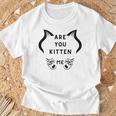 猫好きかい？子猫かっこいいかっこいい Tシャツ 高齢者への贈り物