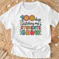 生徒たちが幸せに育つ100日間の学校を見る Tシャツ 高齢者への贈り物