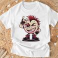 生意気なパンクロックロッカー イロとブーツ付き 面白いパンク 長袖tシャツ Tシャツ 高齢者への贈り物