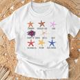 異なるタイプのヒトデの品種コレクション、かわいいヒトデ Lo Tシャツ 高齢者への贈り物