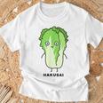 白菜 ハクサイ 顔 イラスト かわいい おもしろ 面白い 簡単 シンプル ゆるい 野菜 Tシャツ 高齢者への贈り物