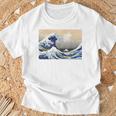 神奈川沖大波 北斎 日本美術 Tシャツ 高齢者への贈り物